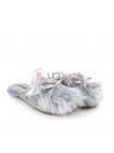 Меховые домашние тапочки UGG Shaine Fluff - Grey серые. Дисконт магазин UGG Australia
