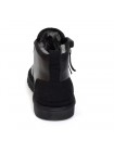 UGG Men's Neumel Zip Leather Black Мужские Ботинки угги на шнурках и молнии