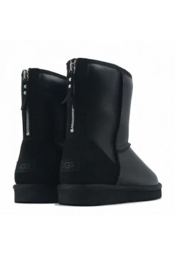 Угги Мужские UGG ZIP с молнией обливные - Чёрные