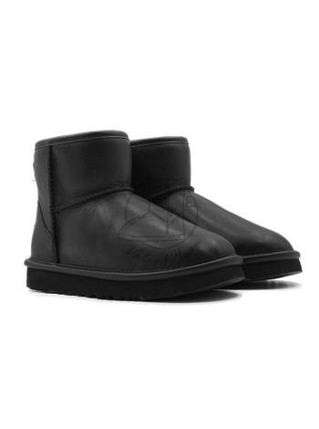 UGG Men's Mini Leather - Black кожаные