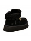 UGG Funkarra Cabin Cuff - Black угги ботинки на платформе со шнурками