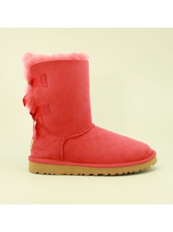 Угги с ленточками сзади розовые UGG Bailey Bow Pink