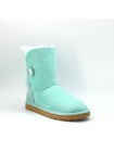 UGG Australia Bailey Bling Aqua Бирюзовые замшевые угги с пуговицей-кристаллом Swarovski