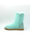 UGG Australia Bailey Bling Aqua Бирюзовые замшевые угги с пуговицей-кристаллом Swarovski