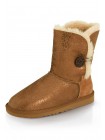 UGG Australia Bailey Button Fancy Jacket Chestnut Угги короткие рыжие с одной пуговицей фэнси