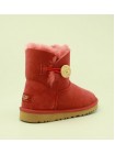 UGG Australia Bailey Mini Dark Red Угги мини с пуговицей темно-красные