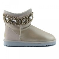 UGG Australia Mini Jewelled I Do Угги Мини с бусами и камнями (корона) Белые