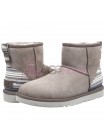 UGG Classic Mini Serape Grey Угги серые мини "Мексиканская шаль"