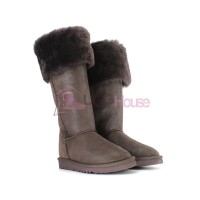 UGG Boots Over The Knee Bailey Button 2 Bomber Chocolate