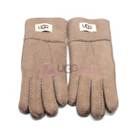 Мужские меховые перчатки Suede Dark Sand - 1006