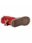 UGG Mini Bailey Bow Selene Red Угги со шнурком сзади красные Селен