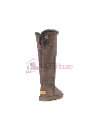 UGG Boots Over The Knee Bailey Button 2 Chocolate