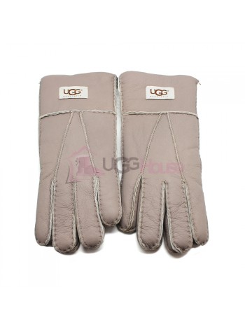 Мужские меховые перчатки Leather Capuccinno - 1007