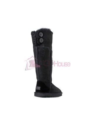 UGG Boots Over The Knee Bailey Button 2 Black