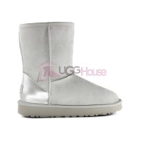 UGG Classic Short II Metallic Grey Violet