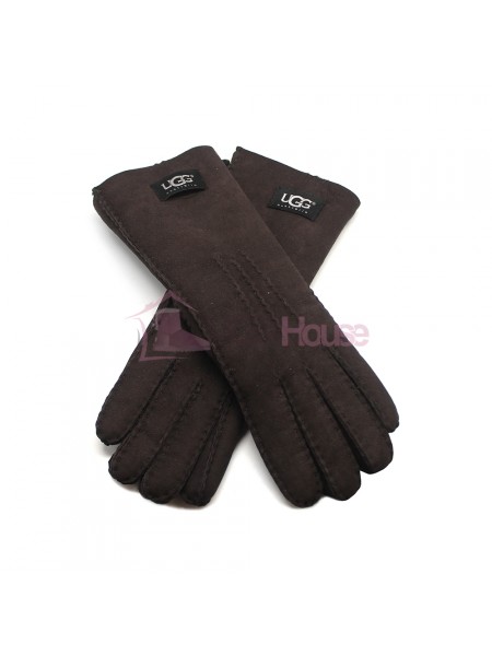 Женские удлиненные перчатки UGG Chocolate - 1027