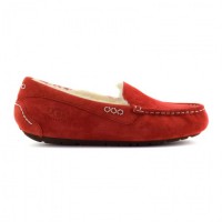 Мокасины женские красные с мехом UGG Moccasins Women Ansley Red
