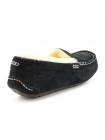 UGG Moccasins Women Ansley Black Мокасины женские черные с мехом