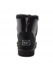 UGG Zip Metallic Black Mini Угги с молнией черные