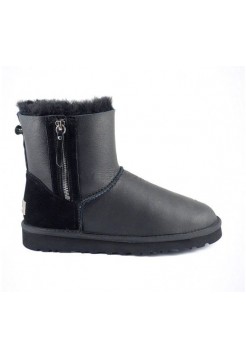 UGG Double Zip Man Black Мужские угги с двуми молниями сбоку