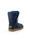 UGG Australia Bailey Button Navy II Угги короткие с пуговицей и с водоотталкивающей пропиткой Синие
