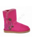 UGG Australia Bailey Button Azalea Pink Розовые угги с пуговицей и с кисточками UGG