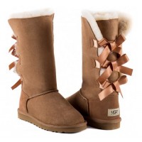 Угги с тремя лентами Рыжие UGG Bailey Bow Triplet Chestnut