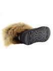 UGG Australia Fur Fox Black Угги мини с мехом лисы черные