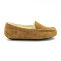 Мокасины женские рыжие с мехом UGG Moccasins Women Ansley Chestnut