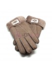 Мужские меховые перчатки Suede Dark Sand - 1014