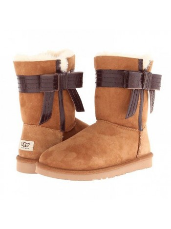 UGG Australia Josette Black угги с бантом черные