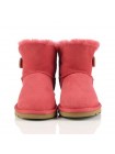 Угги мини с пуговицей красные UGG Australia Bailey Mini Red