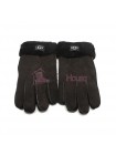 Мужские меховые перчатки Suede Black - 1008